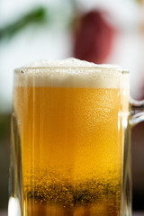 cold beer on table