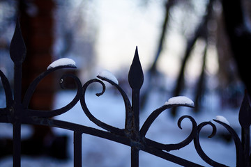wrought iron fence