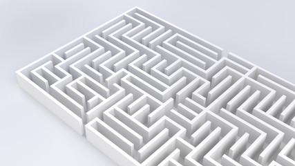 maze labyrinth business challenge strategy 3D illustration