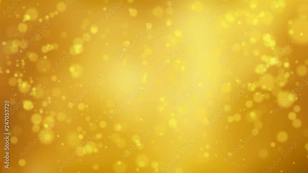 Poster golden sparkle particle effect. digital computer data dots in futuristic technology concept backgrou