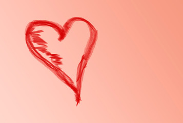 Background to the day of Saint Valentine. The image on a red background with space for text. Card to the day of lovers. Copy space.