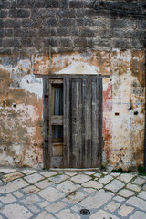 Old Wooden Doorway in the City of Matera