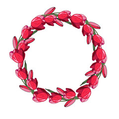 Vector illustration of beautiful red