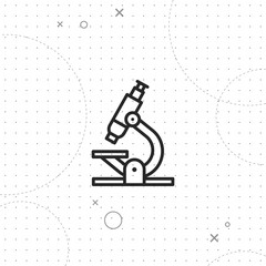 Microscopic icon, Laboratory icon, vector best flat icon