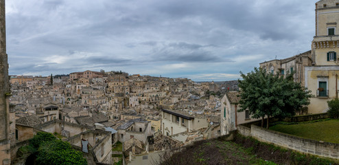 Fototapeta na wymiar Panoramic View of the City of Matera o