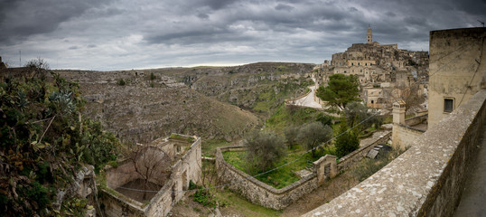 Fototapeta na wymiar Panoramic View of the City of Matera
