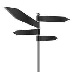 Realistic vector of steel tourist pointers on white background.