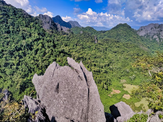 landscape in the mountains, Vang Vieng