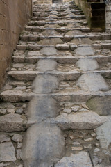 Stone Made of Flight of Steps covered by Cement in the City of Matera