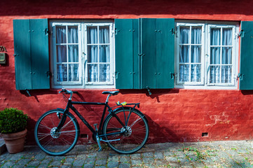Copenhagen traditional house and bike