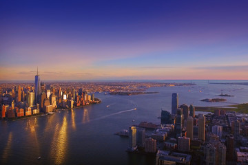 NYC aerial skyline view