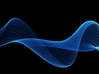 Abstract  background, blue waved lines for brochure, website, flyer design