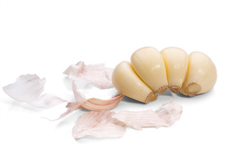 Fototapeta na wymiar garlic on white background