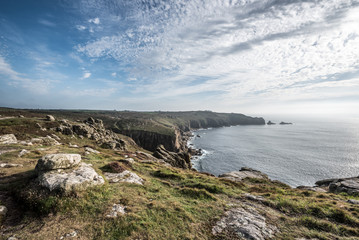 Obraz premium Lands End, Cornwall in the summer 