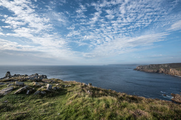Lands End, Cornwall in the summer 