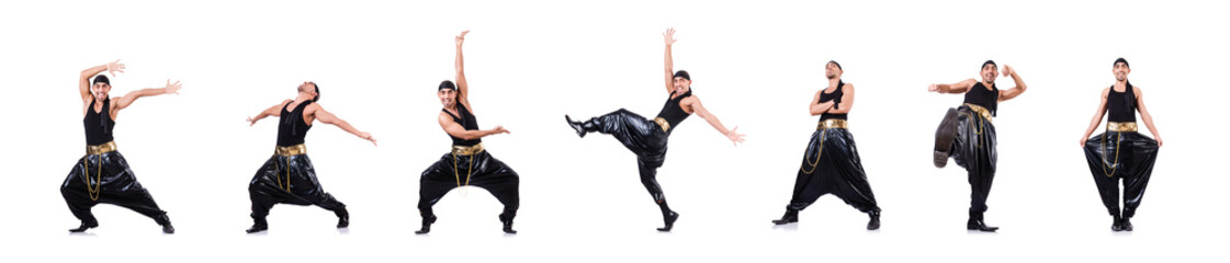 Obraz premium Rap dancer isolated on the white