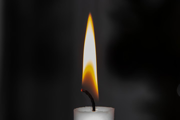 Candle flame, close up.