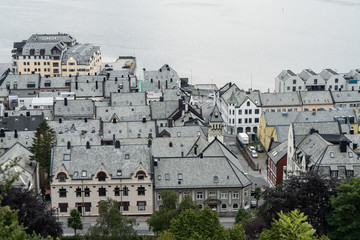 Naklejka premium Blick vom Aksla auf Ålesund