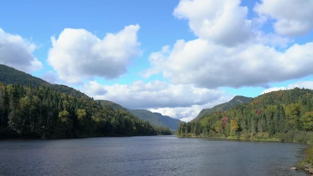 Beautiful fall color of Jacques-Cartier National Park