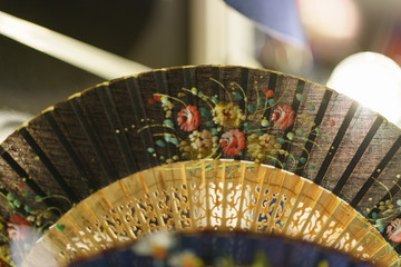  Element of colorful spanish fan
