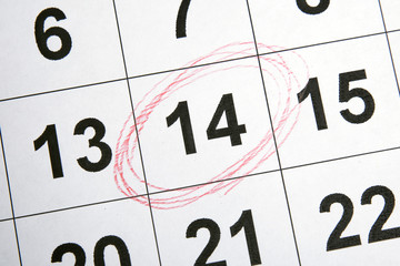 14 number on the calendar