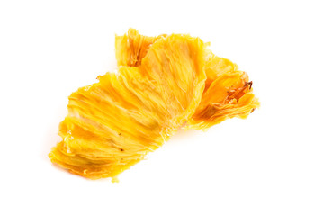 Dried Pineapple on a White Background