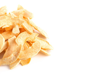 Dried Apple on a White Background