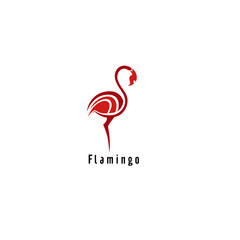 Flamingo logo design Vector Image
