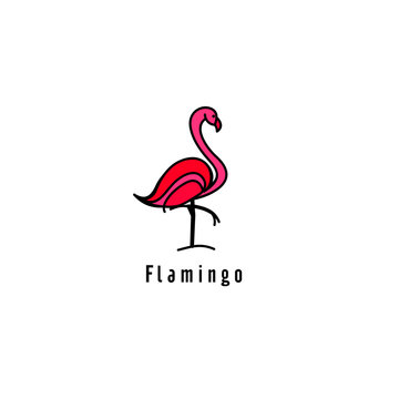 Flamingo logo design Vector Image
