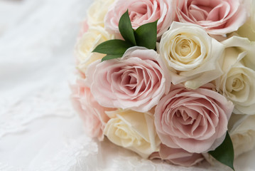 Rose bouquet for the bride at a wedding