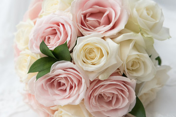 Rose bouquet for the bride at a wedding