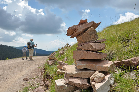 S&uuml;dtriol 8, Bergwandern bei Hafling, Steinamnderln