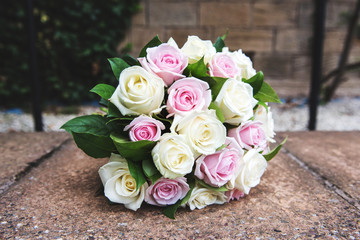 Rose bouquet at a wedding