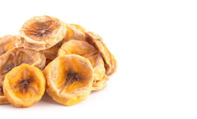 Banana Chips on a White Background