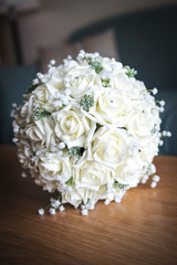 Rose bouquet at a wedding
