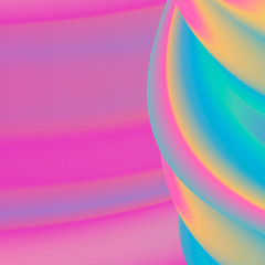 Bright colorful abstract background. Liquid color flow. Wavy 3d backdrop. Fluid gradient waves. Trendy vector illustration. Easy to edit template for your design projects.