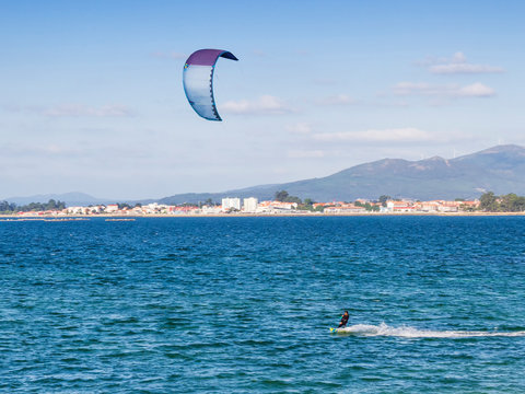 Kite surfing on Arousa bay