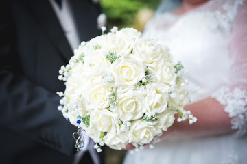 Rose bouquet at a wedding