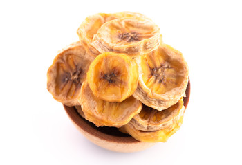 Banana Chips on a White Background