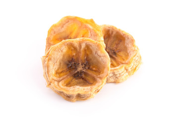 Banana Chips on a White Background