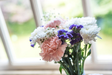 Brides bouquet before the wedding