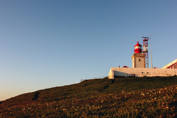 Fototapeta na wymiar Cabo da Roca Lighthouse and Atlantic Ocean, Portugal