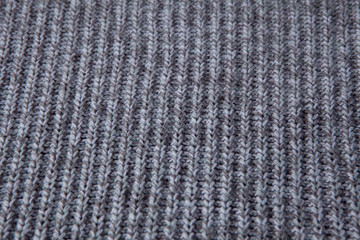 Knitting Seamless Pattern. Grey wool background. Old handmade knit