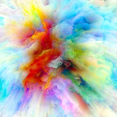 Papier Peint Lavable Mélange de couleurs Emergence of Color Splash Explosion