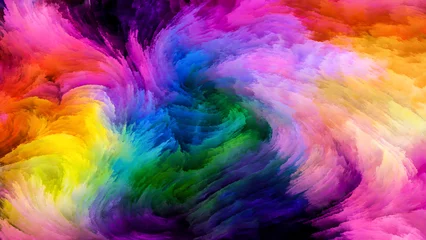 Afwasbaar Fotobehang Mix van kleuren Diversiteit van digitale verf