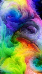 Foto auf Acrylglas Gemixte farben Colorful Paint Backdrop