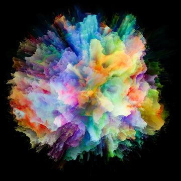 Paradigm of Colorful Paint Splash Explosion