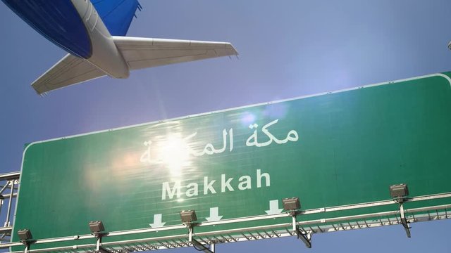 Airplane Take off Makkah