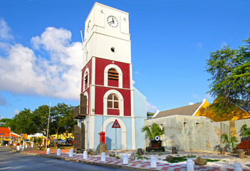 Willem III Tower at Fort Zouman.  It was a military fortification at Oranjestad, Aruba. Built in 1798 by the Dutch army, it is the oldest structure on Aruba island