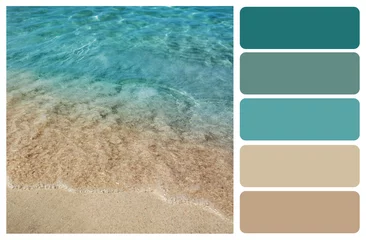 Photo sur Plexiglas Été Picturesque view of beautiful seashore. Color palette